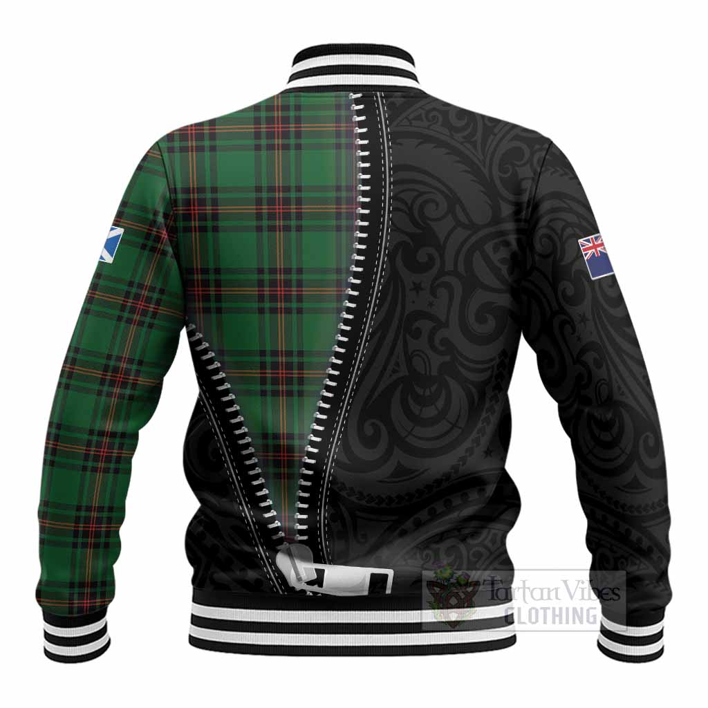 Orrock Tartan Baseball Jacket New Zealand Pattern Unique Zipper Stylized