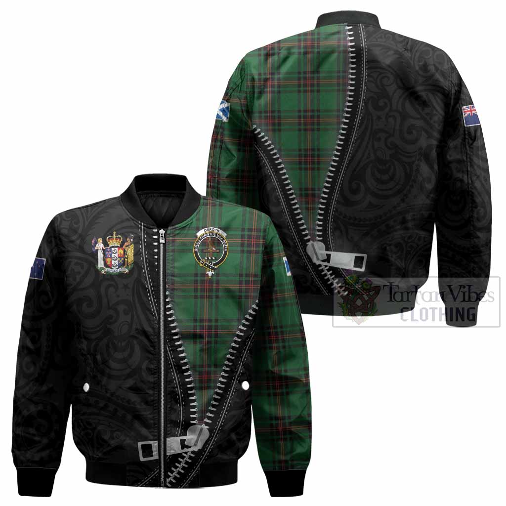 Orrock Tartan Bomber Jacket New Zealand Pattern Unique Zipper Stylized