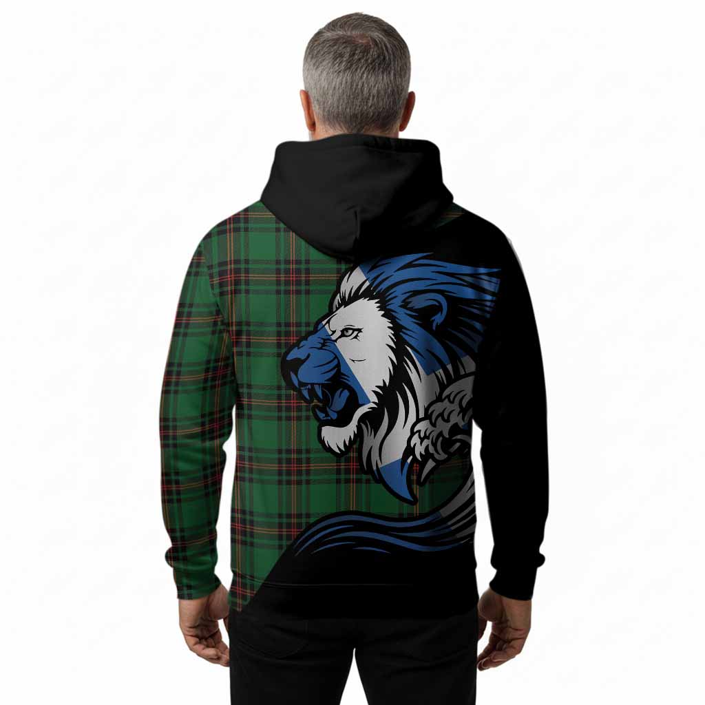 Orrock Tartan Crest Hoodie Scottish Golden Lions Wave Flow