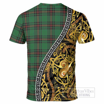 Orrock Tartan Crest T-Shirt Celtic Knot and Triple Trickle Spiral Symbols