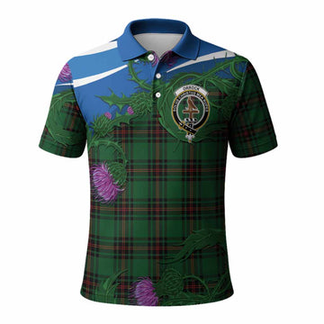 Orrock Tartan Family Crest Polo Shirt Thistle in Minimalism