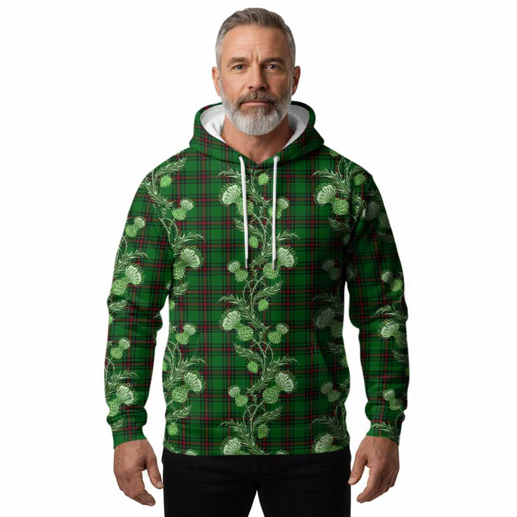 Orrock Tartan Hoodie Seamless Scottish Thistle Flowers