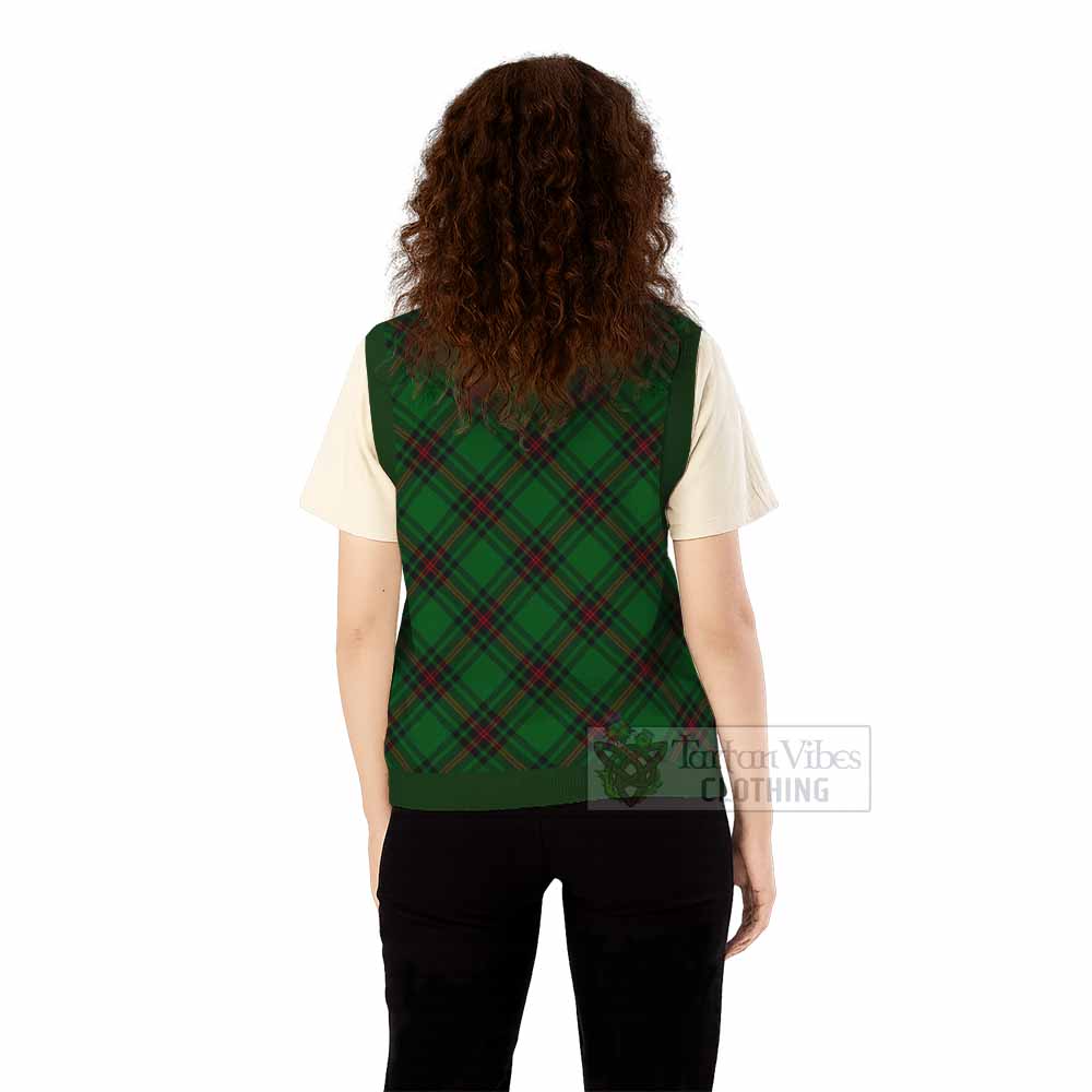 Orrock Tartan  Knitted V-Neck Vest Cross Style