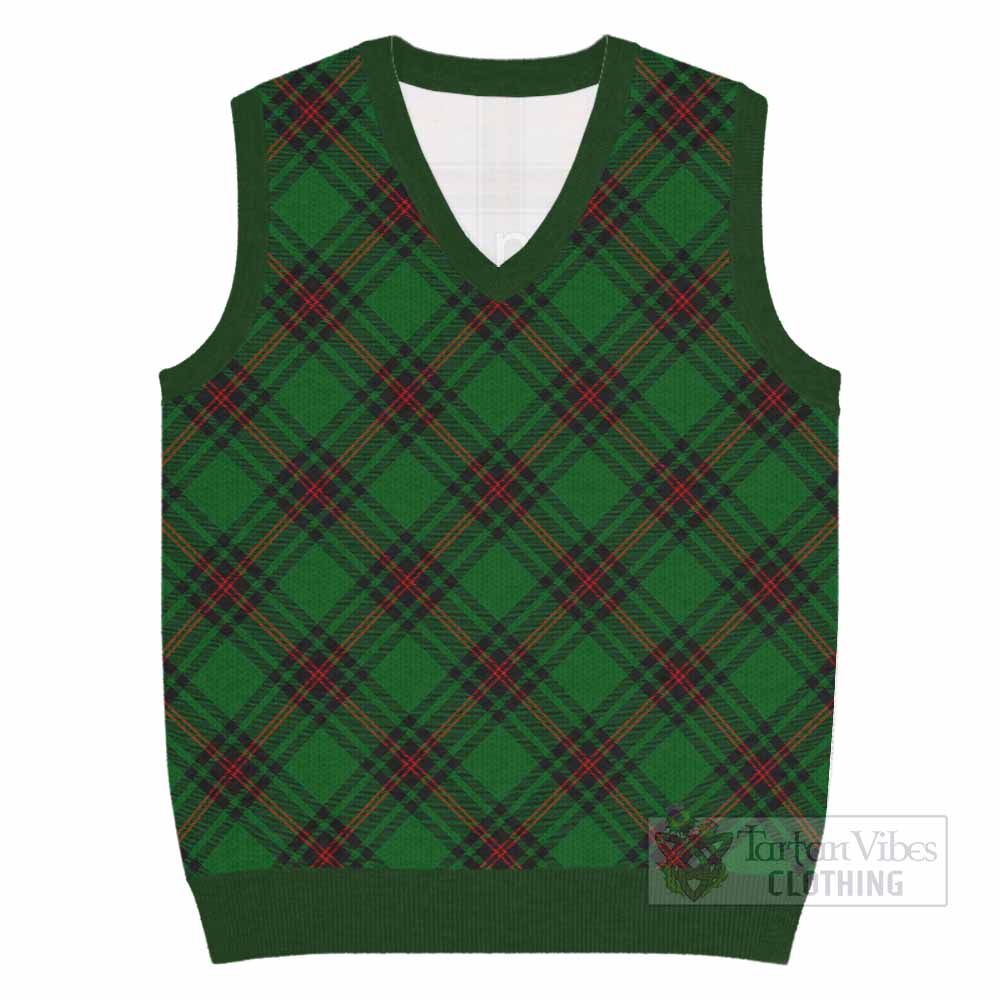 Orrock Tartan  Knitted V-Neck Vest Cross Style