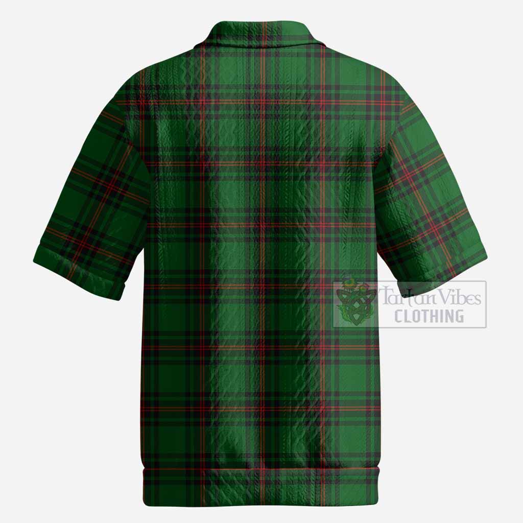 Orrock Tartan Men’s Polo Sweater Top with Family Crest