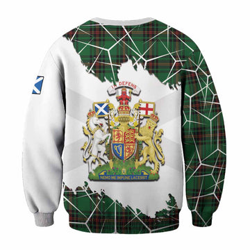 Orrock Tartan Sweatshirt with Family Crest and Lion Rampant Grunge Style