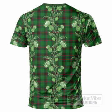 Orrock Tartan T-Shirt Seamless Scottish Thistle Flowers