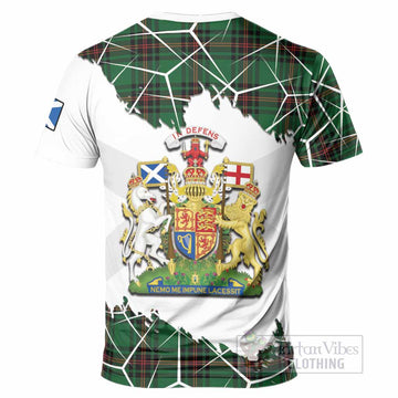 Orrock Tartan T-Shirt with Family Crest and Lion Rampant Grunge Style