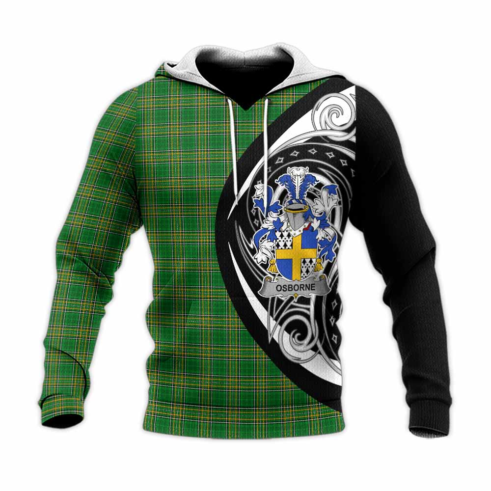 Tartan Vibes Clothing Osborne Irish Clan Knitted Hoodie Celtic Circle Style