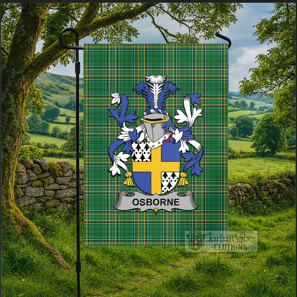 Osborne Irish Clan Tartan Flag with Coat of Arms