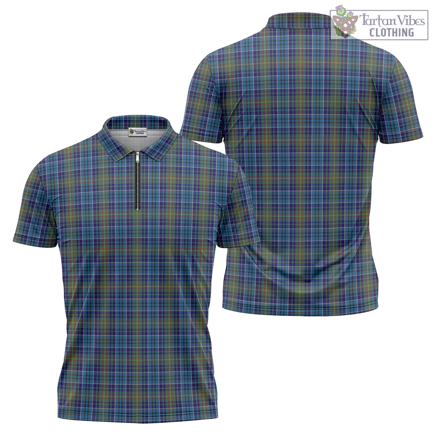Tartan Vibes Clothing O'Sullivan Tartan Zipper Polo Shirt