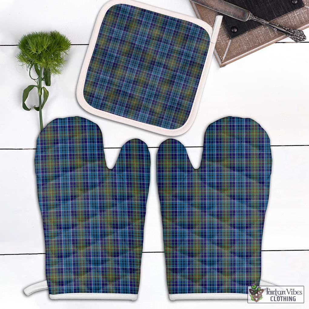 O'Sullivan Tartan Combo Oven Mitt & Pot-Holder Combo 1 Oven Mitt & 1 Pot-Holder White - Tartan Vibes Clothing
