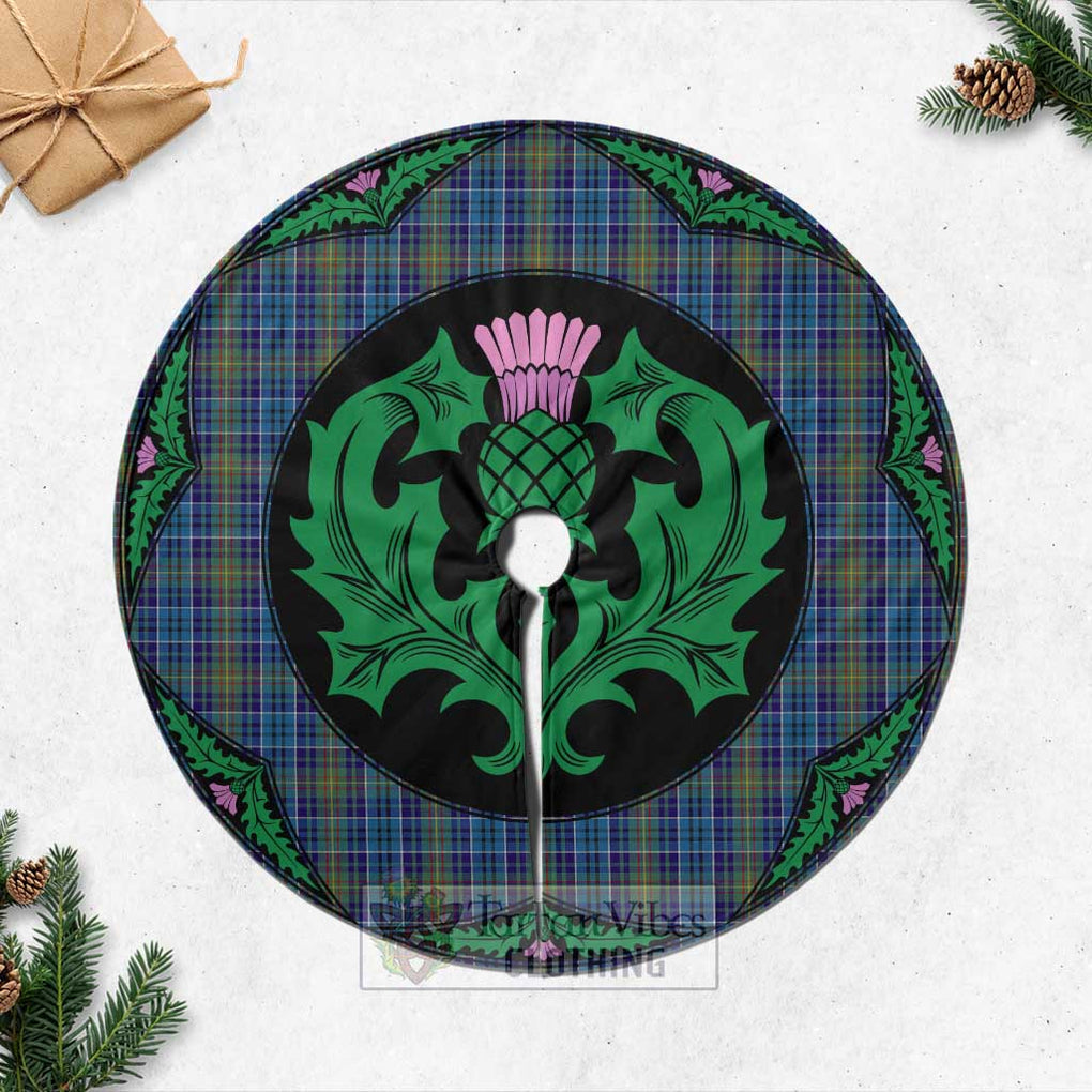 Tartan Vibes Clothing O'Sullivan Tartan Christmas Tree Skirt Scottish Thistle Style