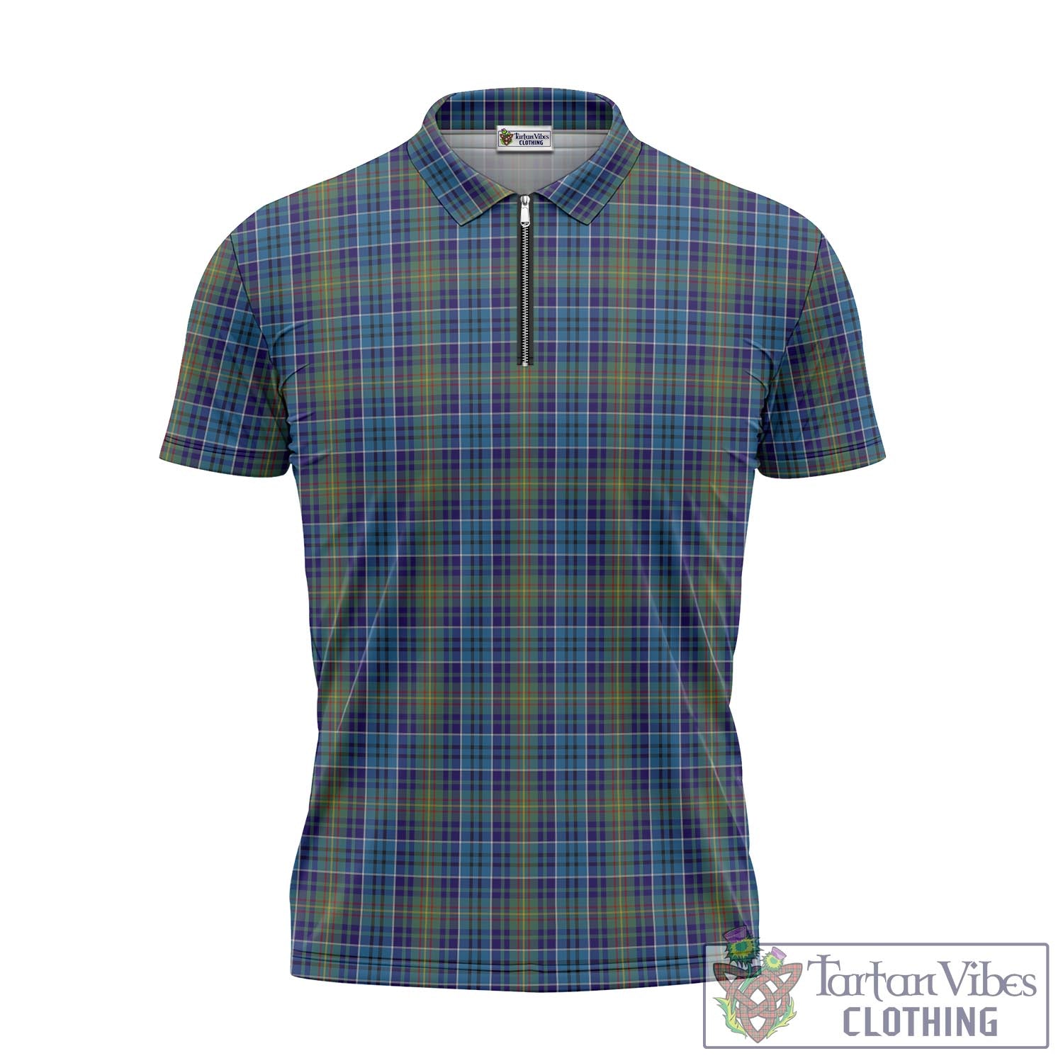 Tartan Vibes Clothing O'Sullivan Tartan Zipper Polo Shirt