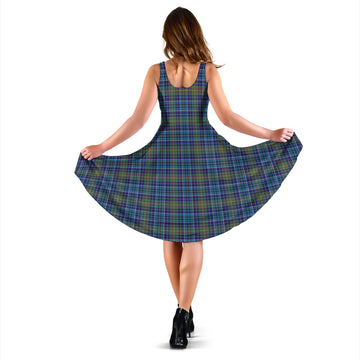 O'Sullivan Tartan Sleeveless Midi Womens Dress