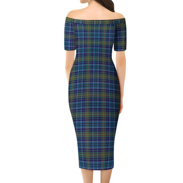 O'Sullivan Tartan Off Shoulder Lady Dress