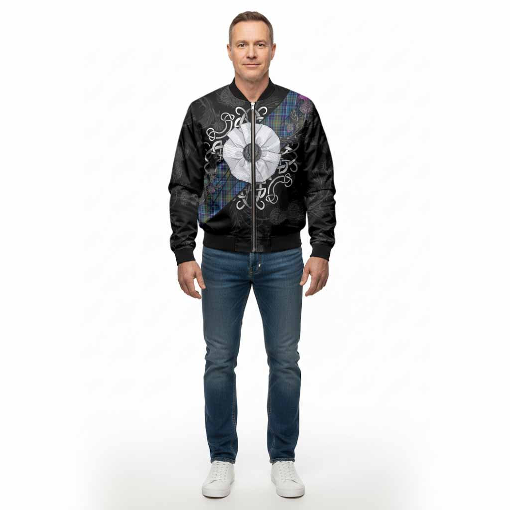 O'Sullivan Tartan Bomber Jacket Jacobite White Rose - Tartan Vibes Clothing