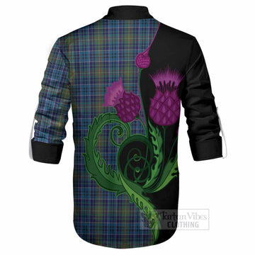 O'Sullivan Tartan Ghillie Shirt Traditional Scottish Thistle