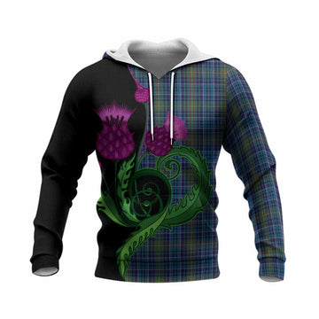 O'Sullivan Tartan Knitted Hoodie Traditional Scottish Thistle