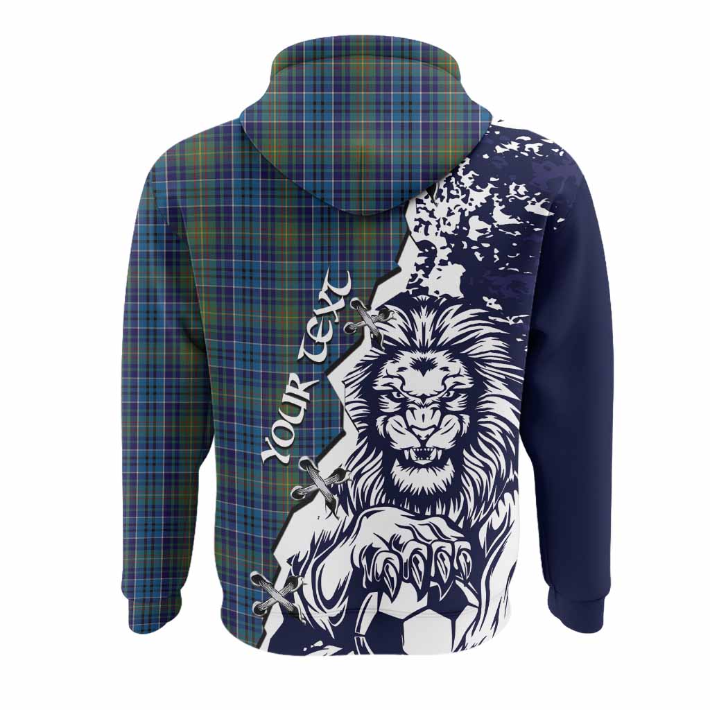 O'Sullivan Tartan Scottish Hoodie Angry Lion With Soccer Ball Style