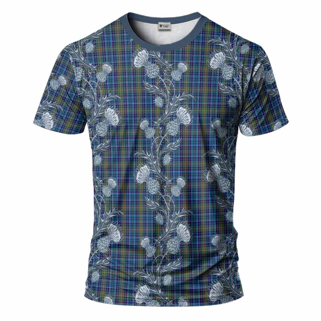 O'Sullivan Tartan T-Shirt Seamless Scottish Thistle Flowers