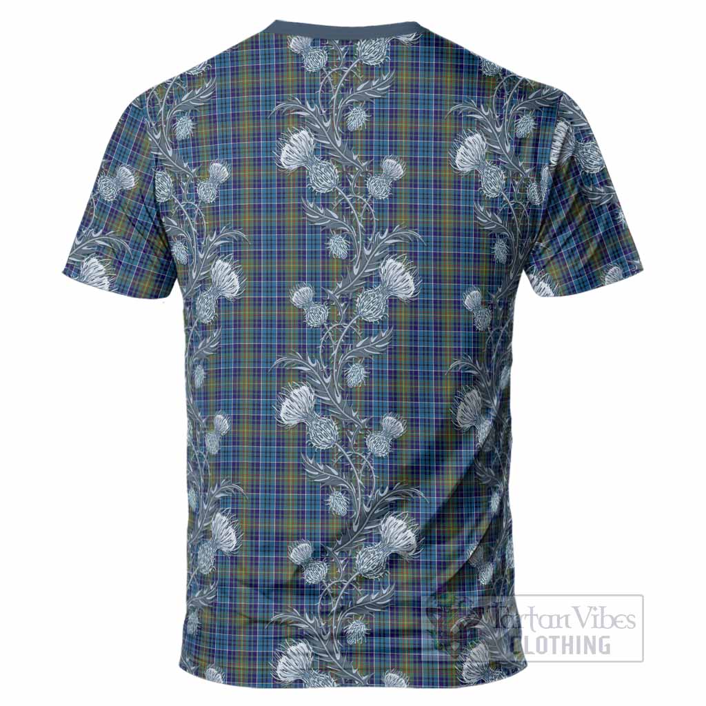O'Sullivan Tartan T-Shirt Seamless Scottish Thistle Flowers
