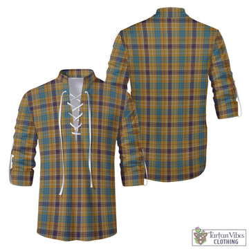 Ottawa Canada Tartan Men's Scottish Traditional Jacobite Ghillie Kilt Shirt