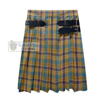 Ottawa Canada Tartan Men's Pleated Skirt - Fashion Casual Retro Scottish Kilt Style
