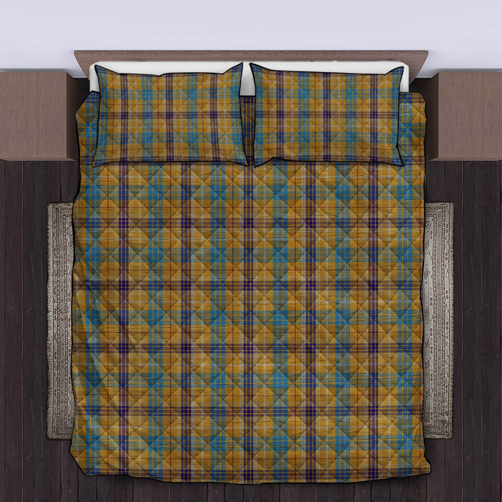 Ottawa Canada Tartan Quilt Bed Set King - Tartan Vibes Clothing