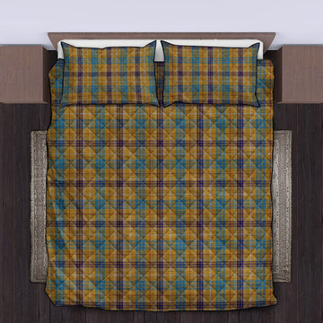 Ottawa Canada Tartan Quilt Bed Set King - Tartan Vibes Clothing