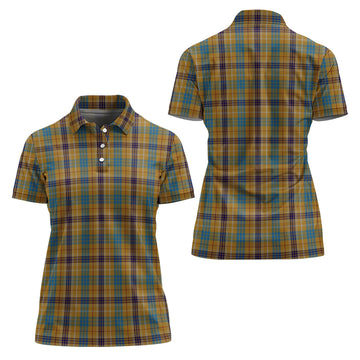 Ottawa Canada Tartan Polo Shirt For Women