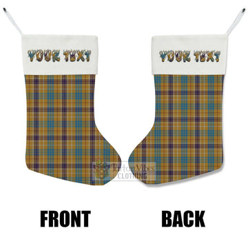 Tartan Vibes Clothing Ottawa Canada Tartan Christmas Stocking with Personalized Text
