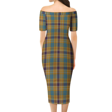 Ottawa Canada Tartan Off Shoulder Lady Dress