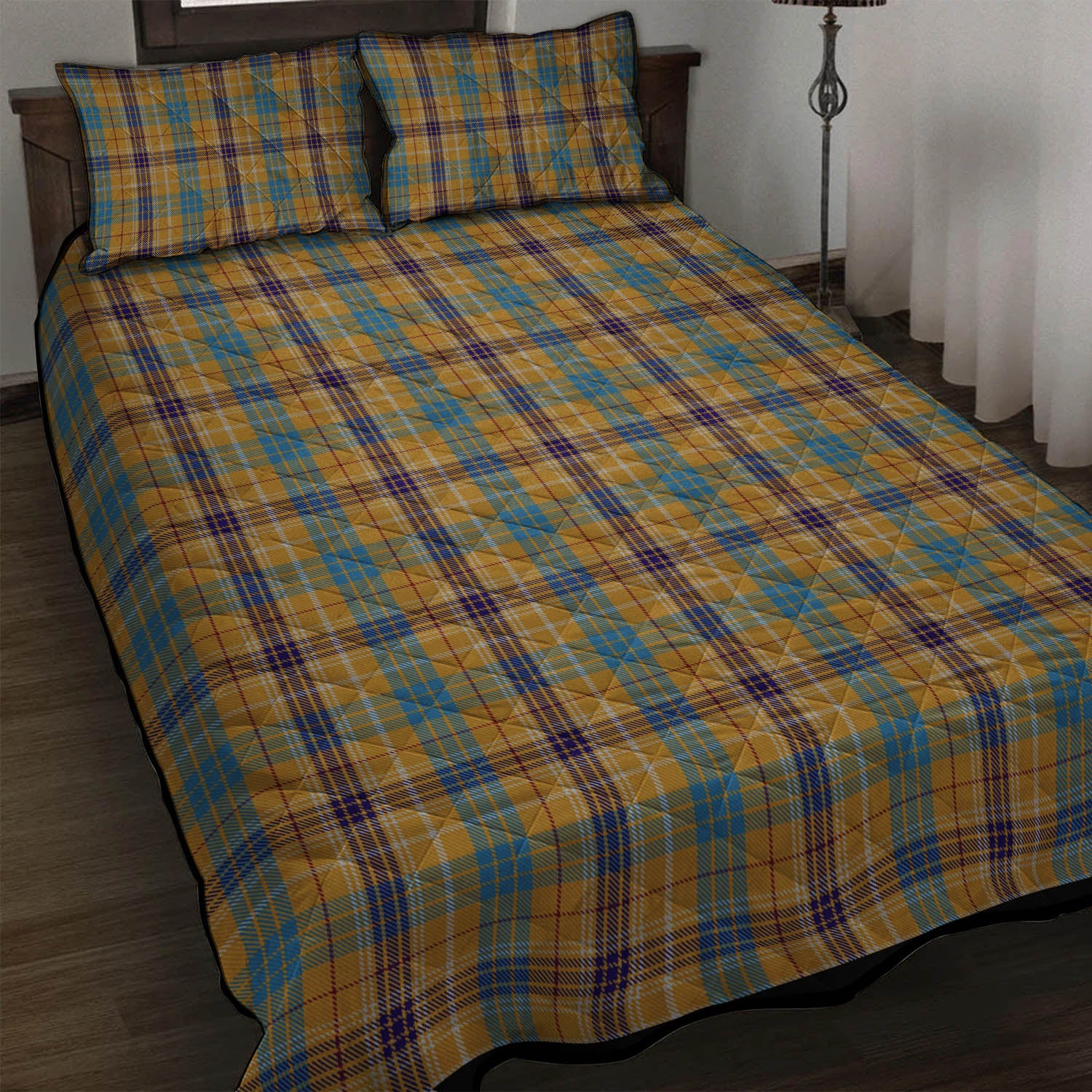 Ottawa Canada Tartan Quilt Bed Set - Tartanvibesclothing Shop