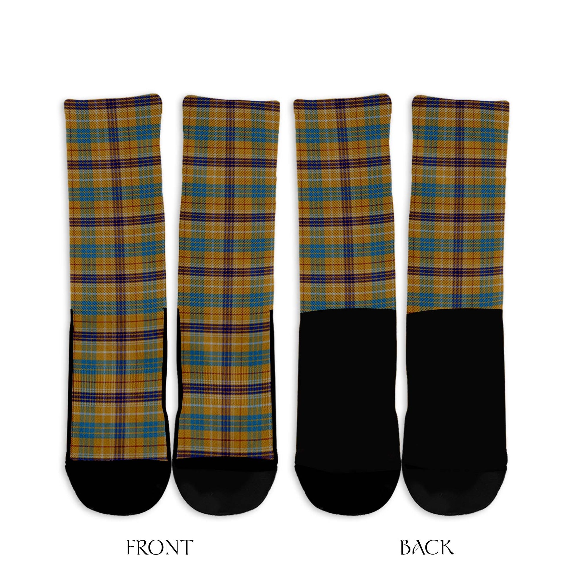 Ottawa Canada Tartan Crew Socks - Tartanvibesclothing