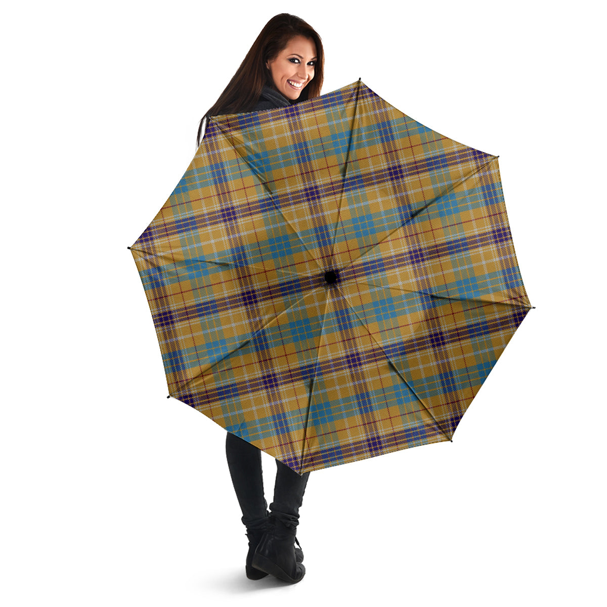 Ottawa Canada Tartan Umbrella - Tartanvibesclothing