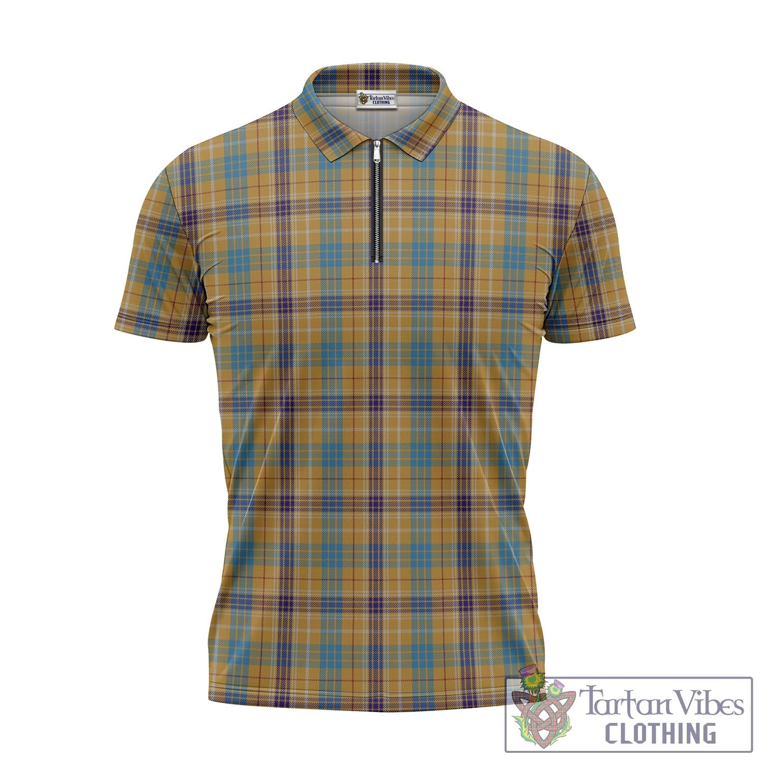 Tartan Vibes Clothing Ottawa Canada Tartan Zipper Polo Shirt