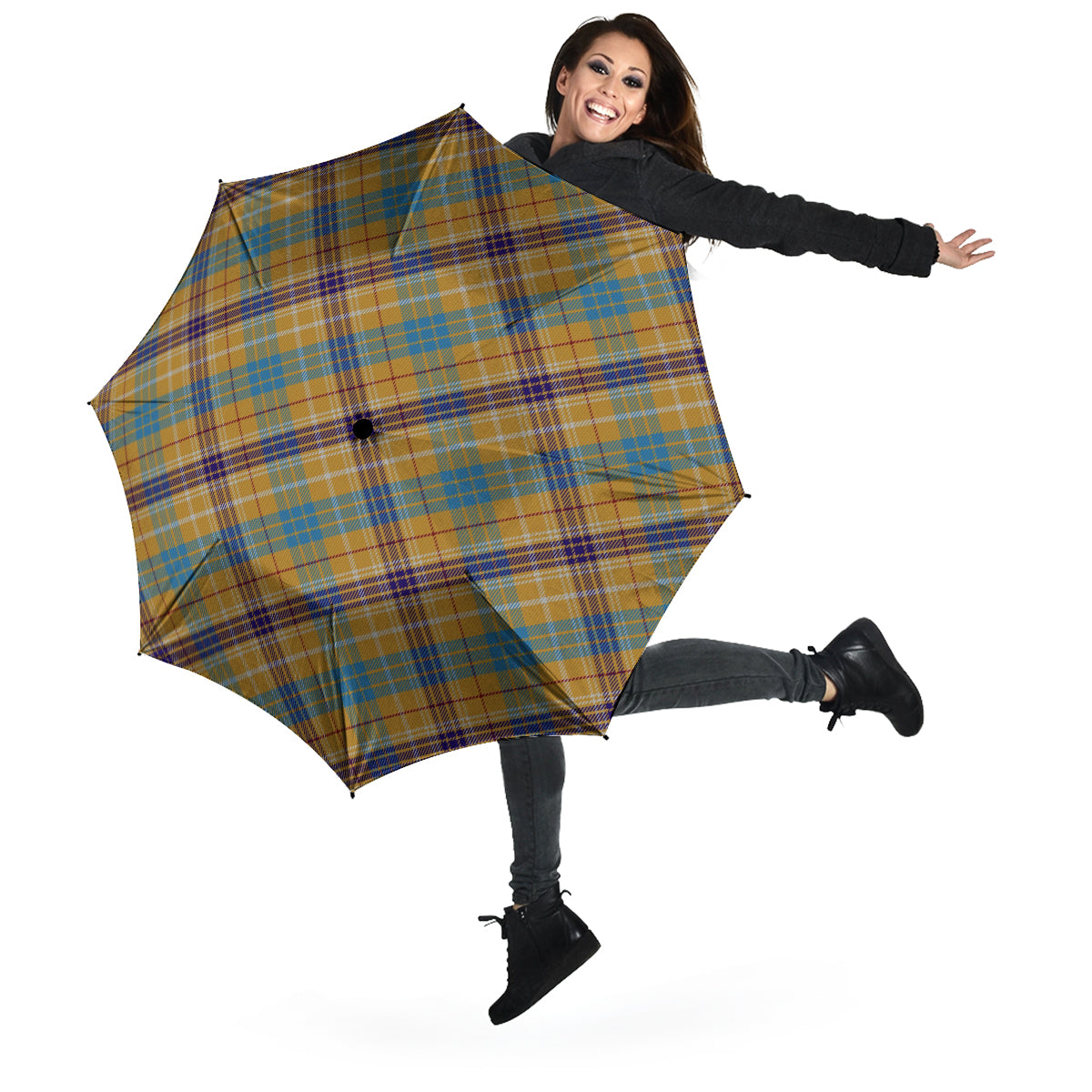 Ottawa Canada Tartan Umbrella - Tartanvibesclothing