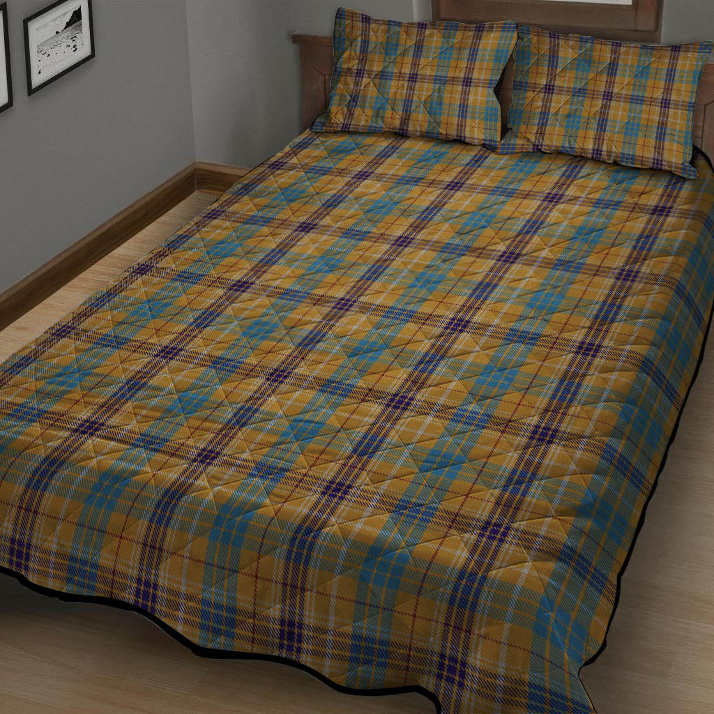 Ottawa Canada Tartan Quilt Bed Set - Tartanvibesclothing Shop