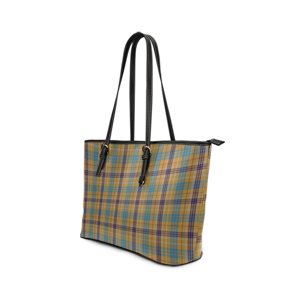ottawa-canada-tartan-leather-tote-bag