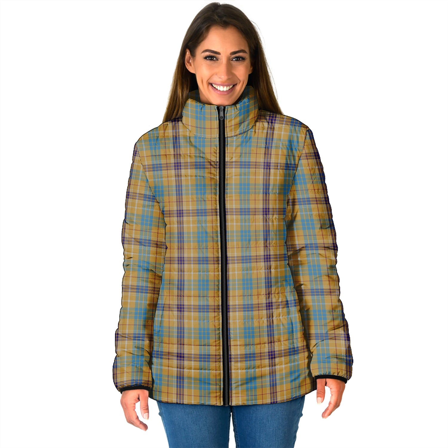 Ottawa Canada Tartan Padded Jacket - Tartanvibesclothing