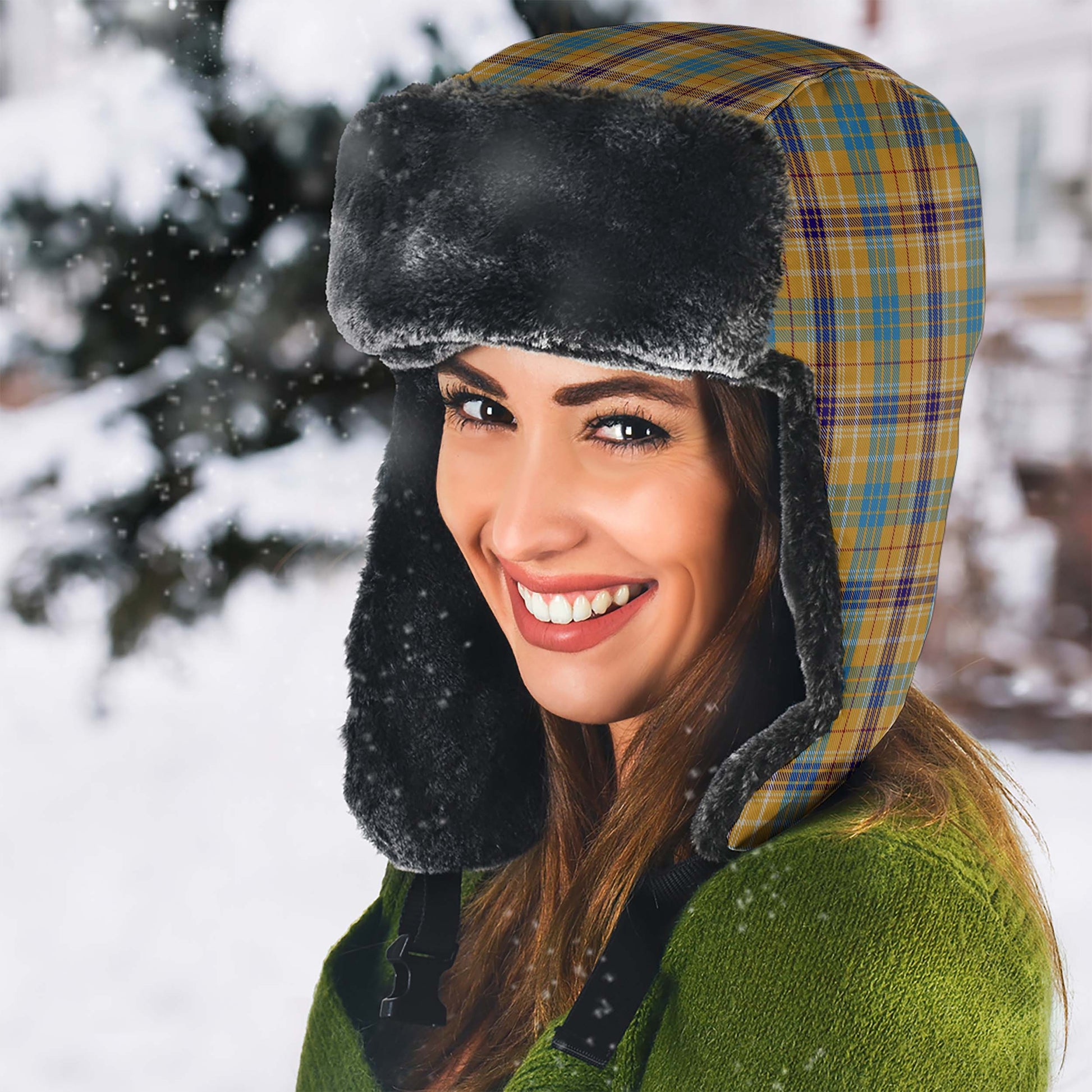Ottawa Canada Tartan Winter Trapper Hat - Tartanvibesclothing