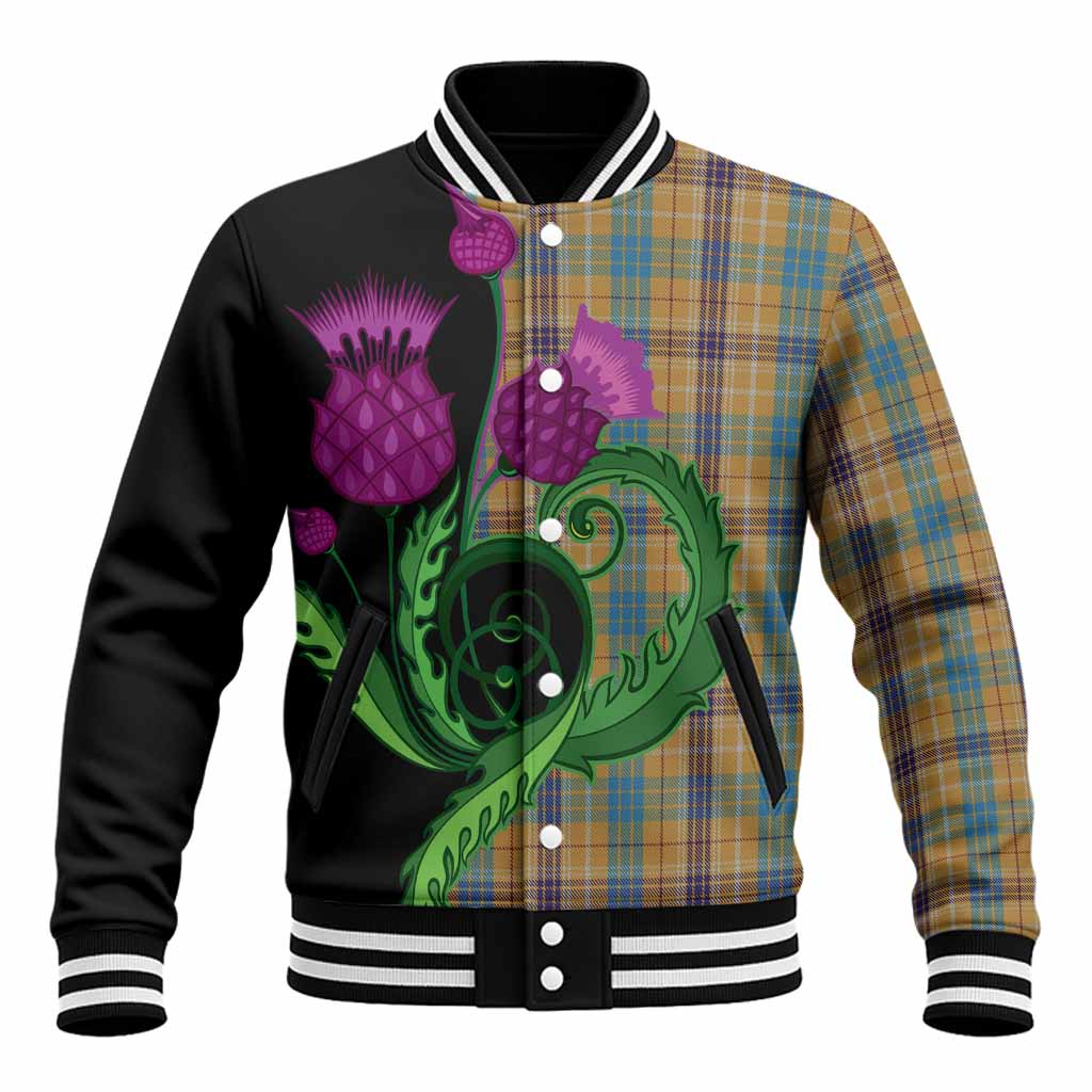 Ottawa Canada Tartan Baseball Jacket Traditional Scottish Thistle