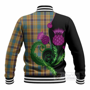 Ottawa Canada Tartan Baseball Jacket Traditional Scottish Thistle