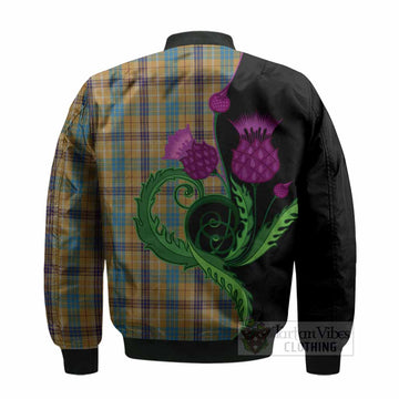 Ottawa Canada Tartan Bomber Jacket Traditional Scottish Thistle