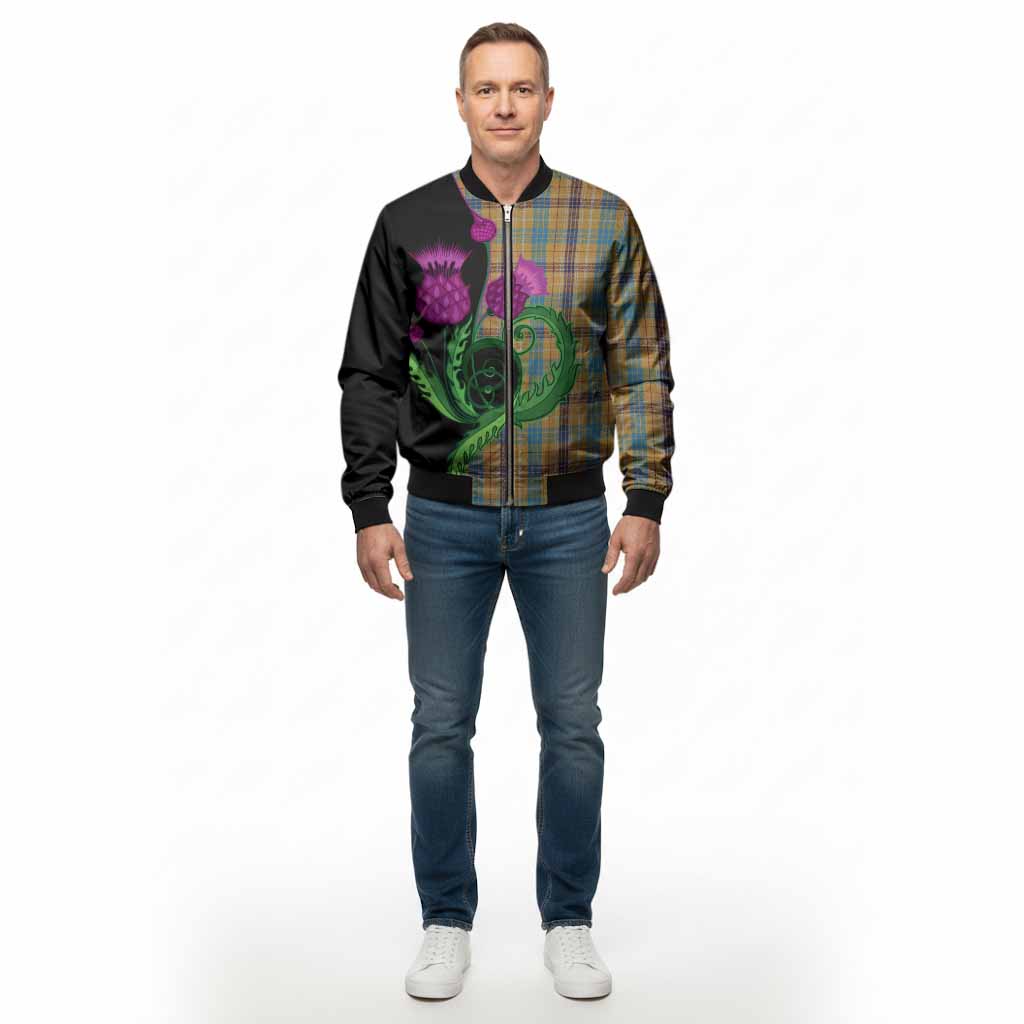 Ottawa Canada Tartan Bomber Jacket Traditional Scottish Thistle