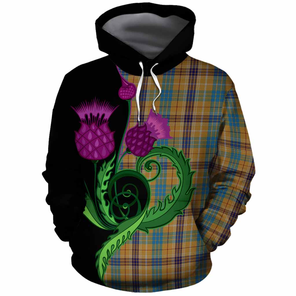 Ottawa Canada Tartan Cotton Hoodie Traditional Scottish Thistle