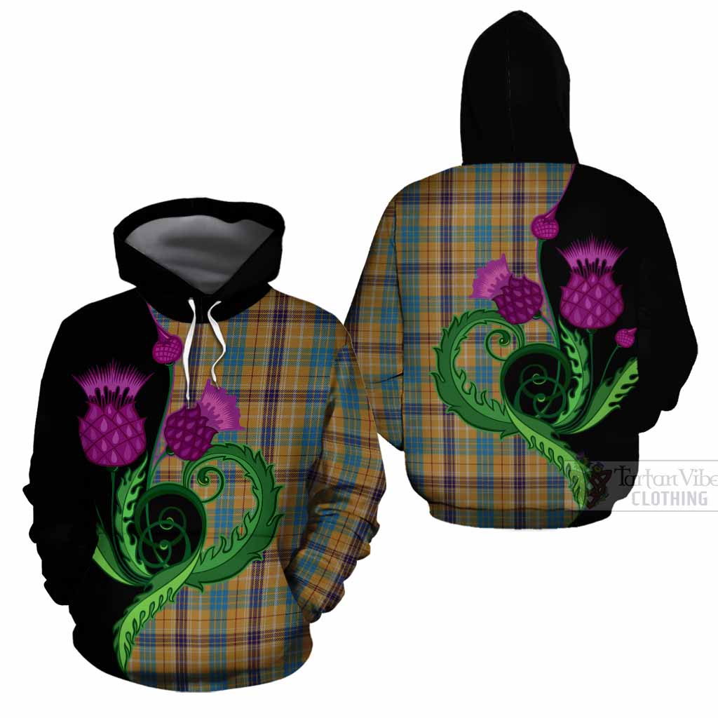 Ottawa Canada Tartan Cotton Hoodie Traditional Scottish Thistle
