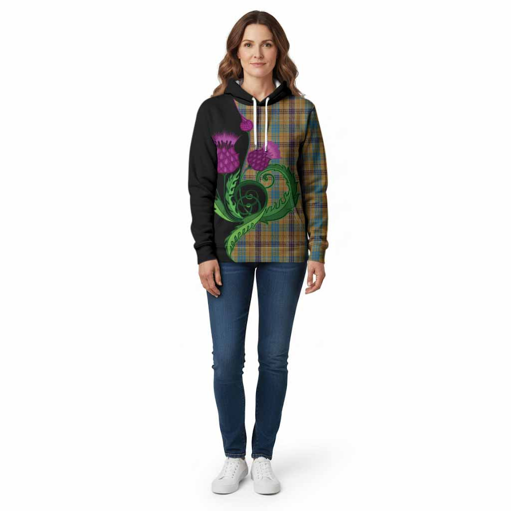 Ottawa Canada Tartan Cotton Hoodie Traditional Scottish Thistle
