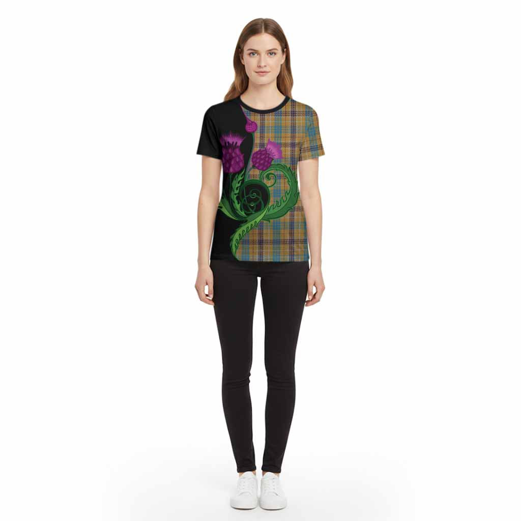 Ottawa Canada Tartan Cotton T-shirt Traditional Scottish Thistle